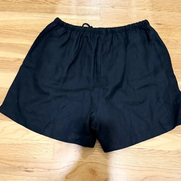 Whimsy + Row Allison Shorts-Black Linen - Picture 7 of 8